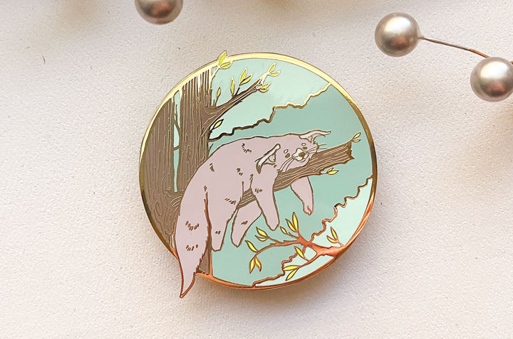 Sleeping Binturong Enamel Pin