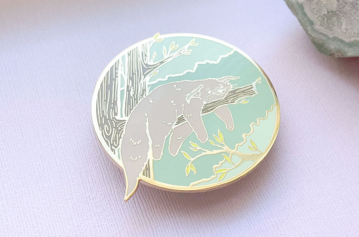 Sleeping Binturong Enamel Pin