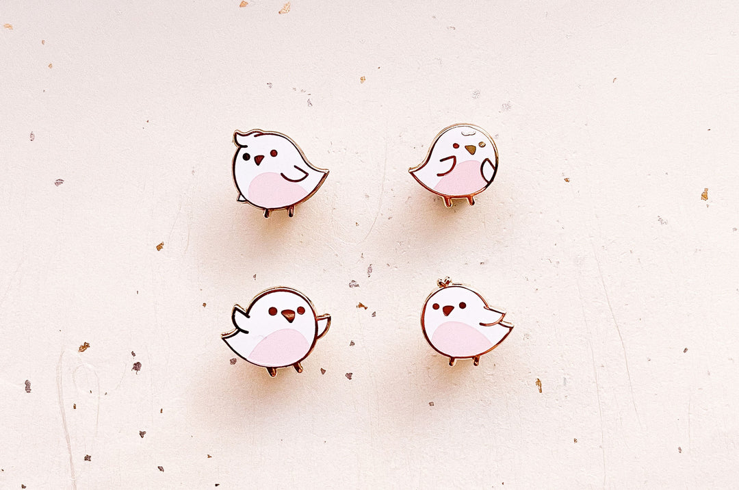 Mini Birds Board Filler Enamel Pin Set