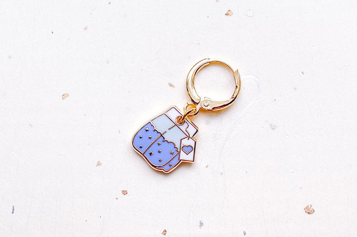 Blue Teabag Charm