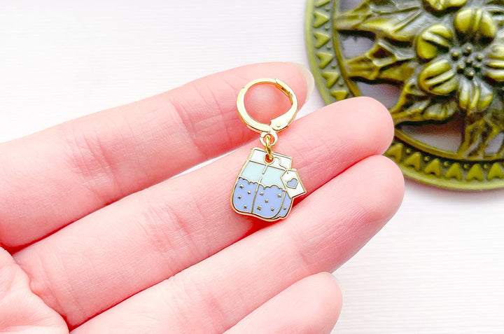 Blue Teabag Charm