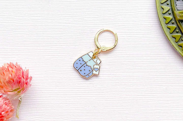 Blue Teabag Charm