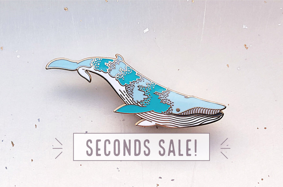 Bioluminescence Bryde's Whale Glow in the Dark Pin (Seconds)