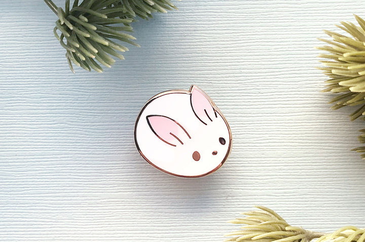 Bunny Bun Enamel Pin