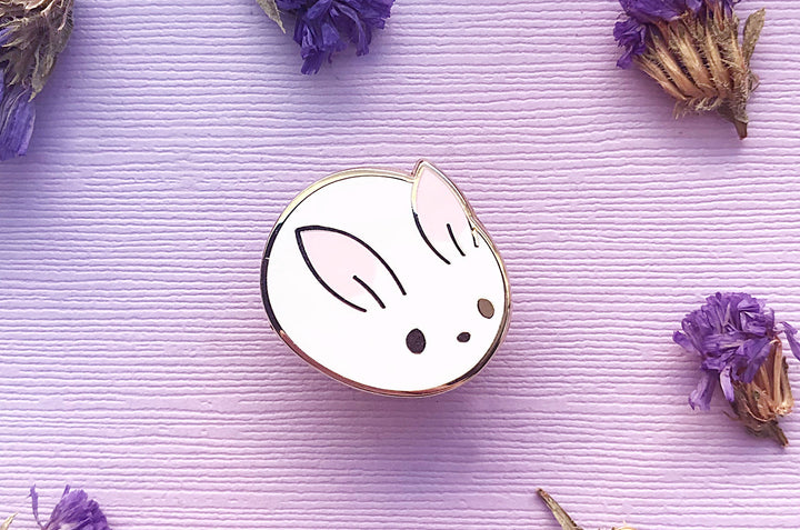 Bunny Bun Enamel Pin