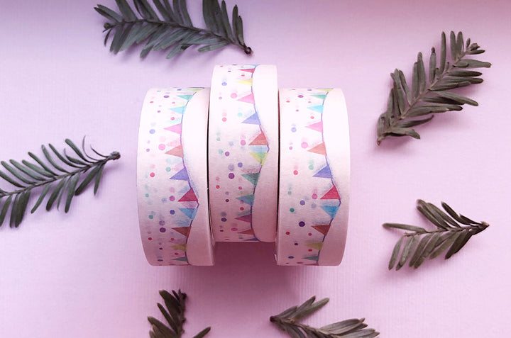Rainbow Confetti Bunting Washi Tape