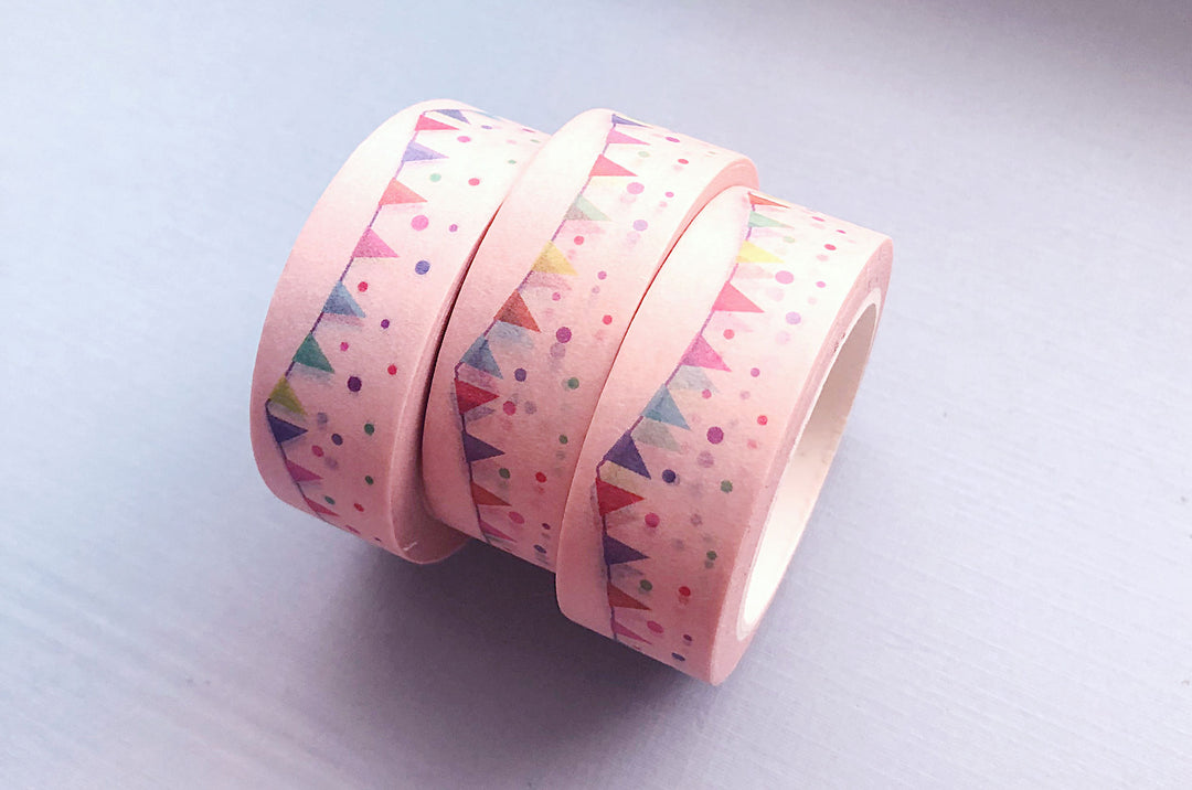 Rainbow Confetti Bunting Washi Tape