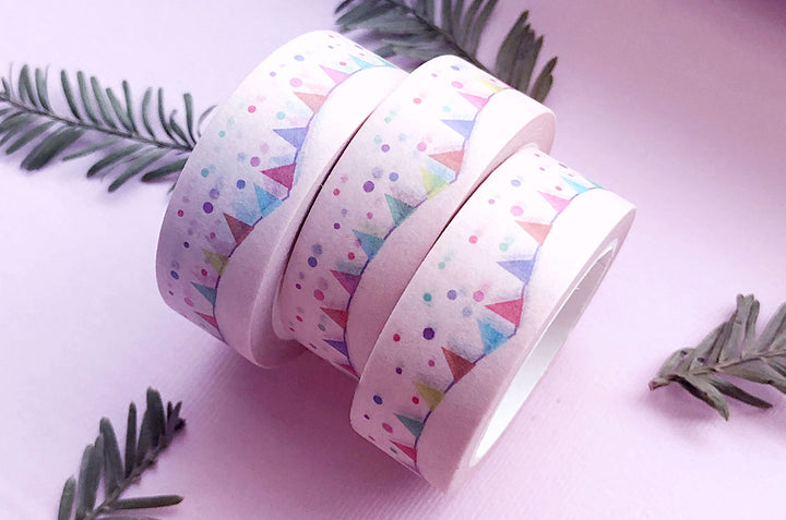 Rainbow Confetti Bunting Washi Tape