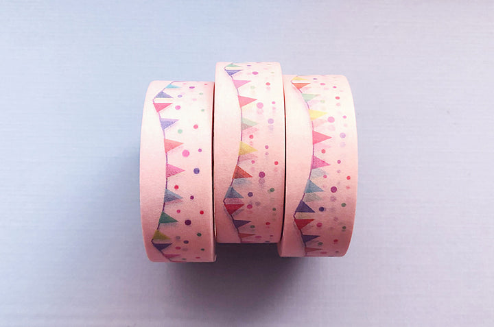 Rainbow Confetti Bunting Washi Tape