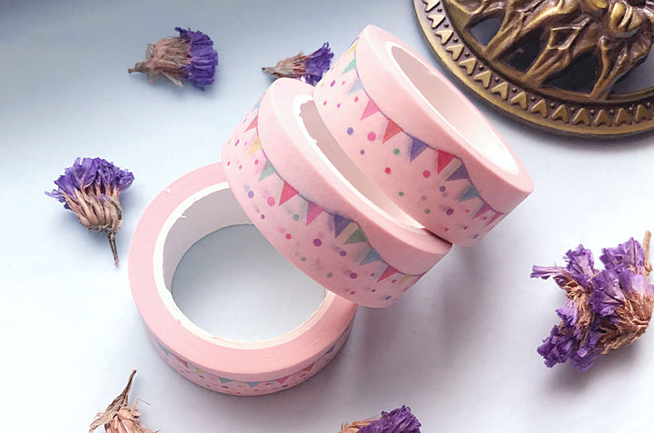 Rainbow Confetti Bunting Washi Tape
