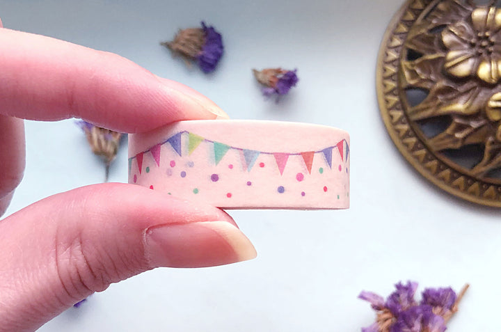 Rainbow Confetti Bunting Washi Tape