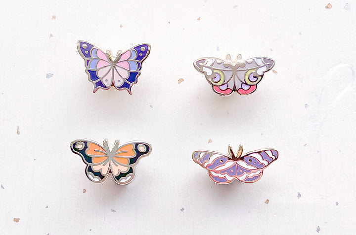 Mini Butterflies Board Filler Enamel Pin Set