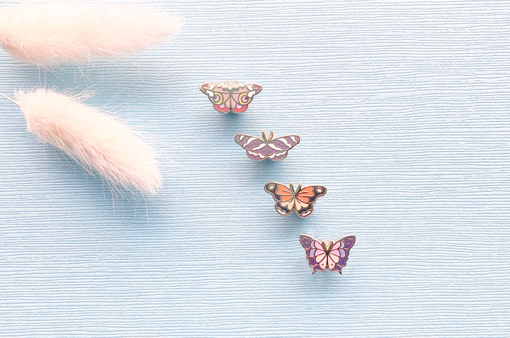 Mini Butterflies Board Filler Enamel Pin Set