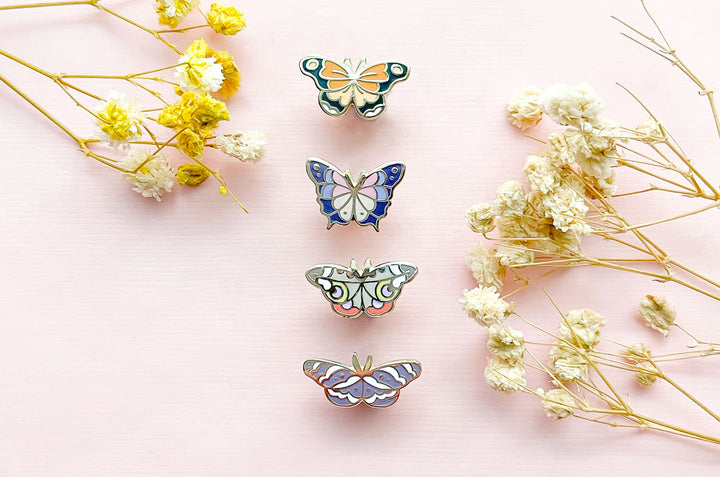 Mini Butterflies Board Filler Enamel Pin Set