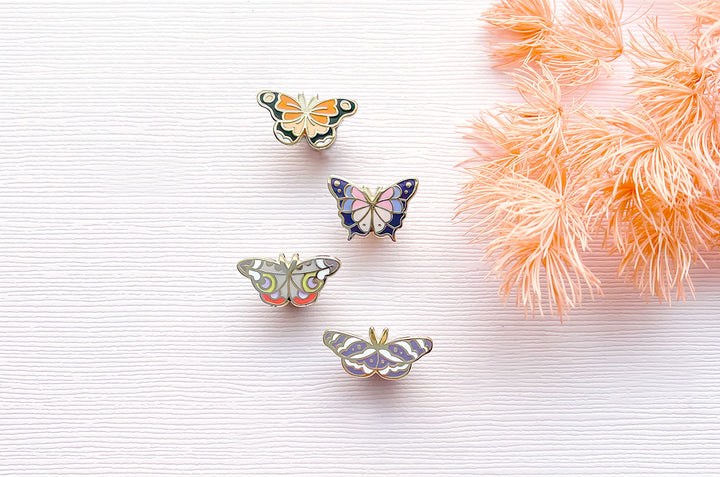 Mini Butterflies Board Filler Enamel Pin Set