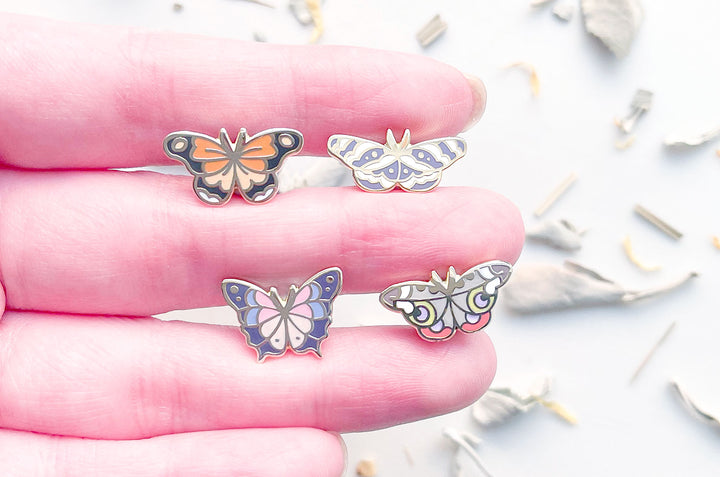 Mini Butterflies Board Filler Enamel Pin Set