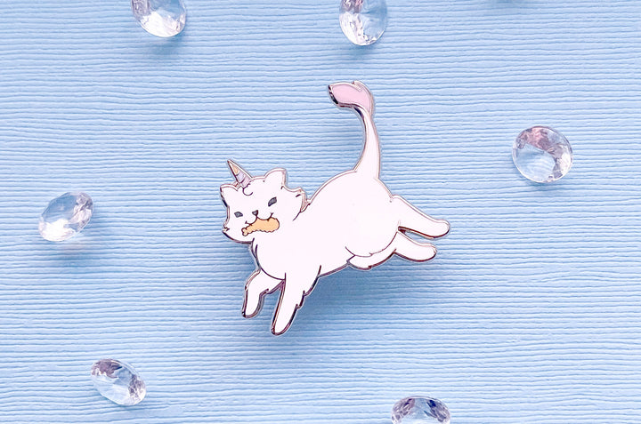 Fleecy the Unicorn Kitty Enamel Pin