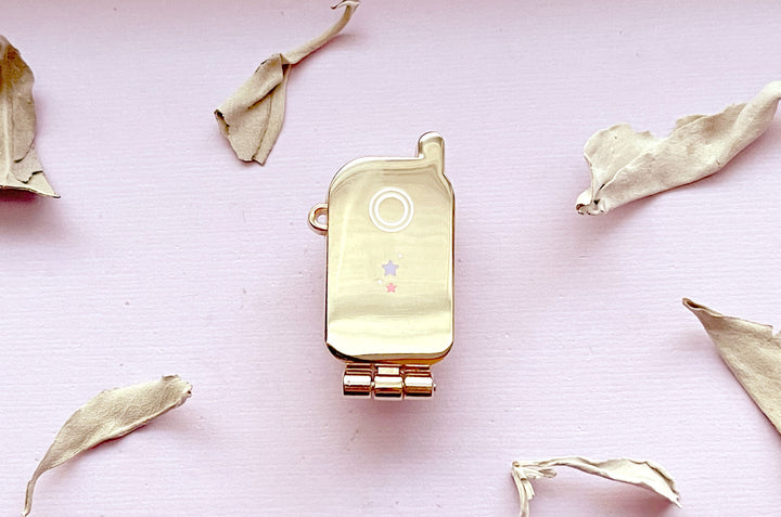 Celestial Cell Phone Hinged Enamel Pin
