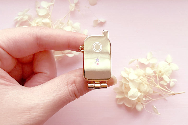 Celestial Cell Phone Hinged Enamel Pin