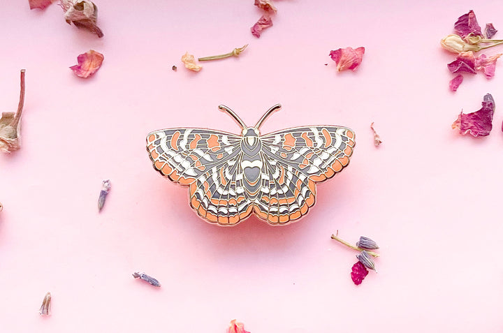 Checkerspot Butterfly (Euphydryas editha taylori) Enamel Pin
