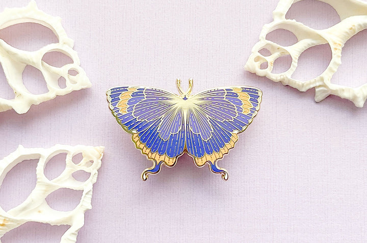 Colorado Hairstreak Butterfly (Hypaurotis crysalus) Enamel Pin