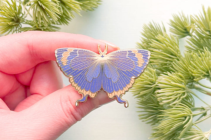 Colorado Hairstreak Butterfly (Hypaurotis crysalus) Enamel Pin