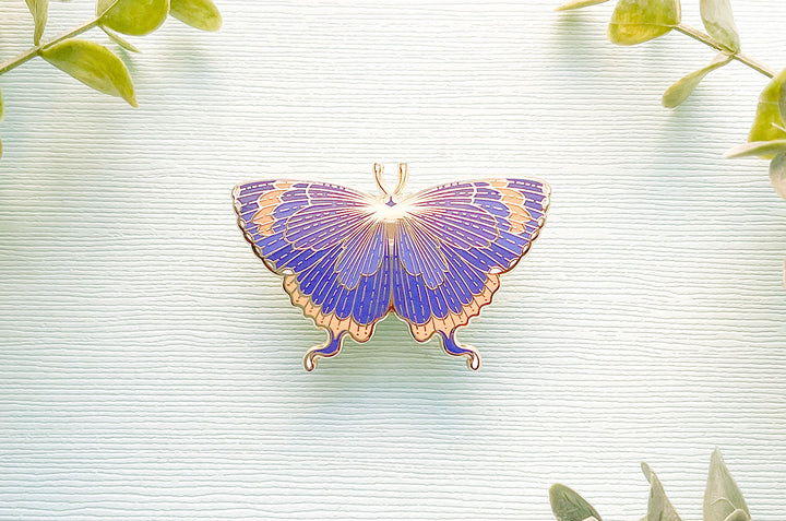 Colorado Hairstreak Butterfly (Hypaurotis crysalus) Enamel Pin