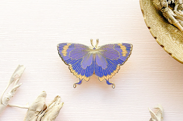 Colorado Hairstreak Butterfly (Hypaurotis crysalus) Enamel Pin