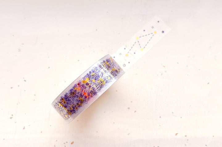 Constellations Gold Foil Clear PET Tape