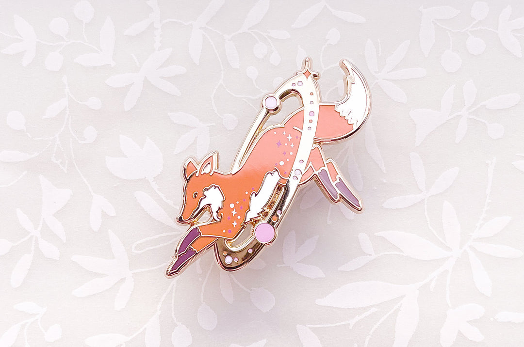 Cosmic Fox Enamel Pin
