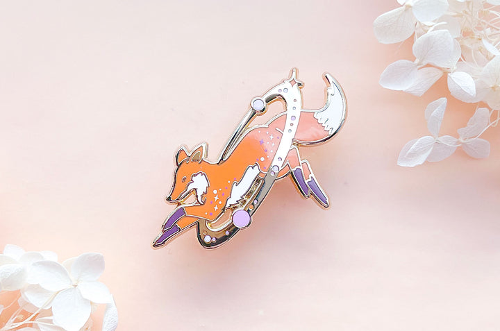 Cosmic Fox Enamel Pin