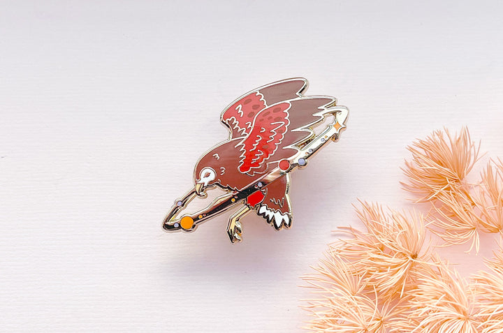 Cosmic Hawk Enamel Pin
