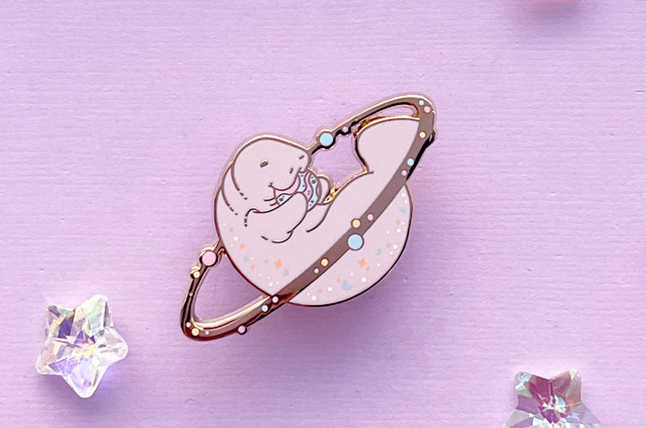 Cosmic Manatee Enamel Pin