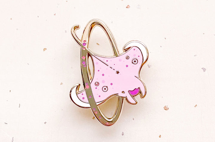 Cosmic Ray Enamel Pin