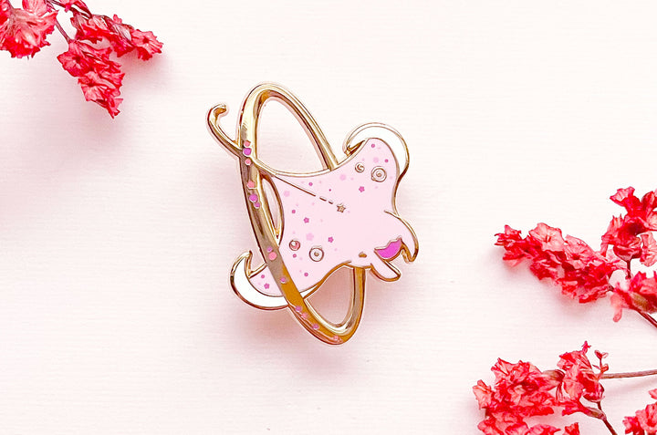 Cosmic Ray Enamel Pin