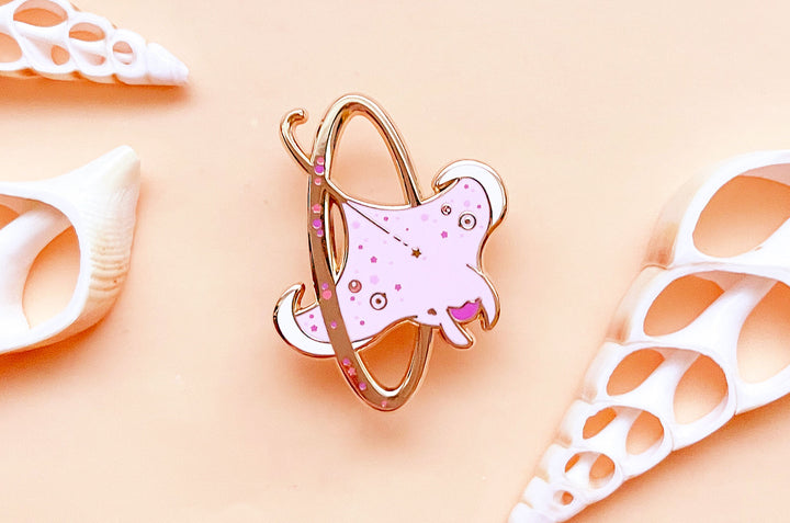 Cosmic Ray Enamel Pin