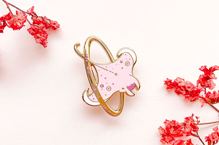 Cosmic Ray Enamel Pin