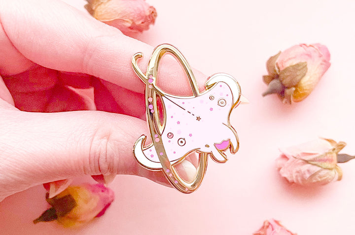 Cosmic Ray Enamel Pin