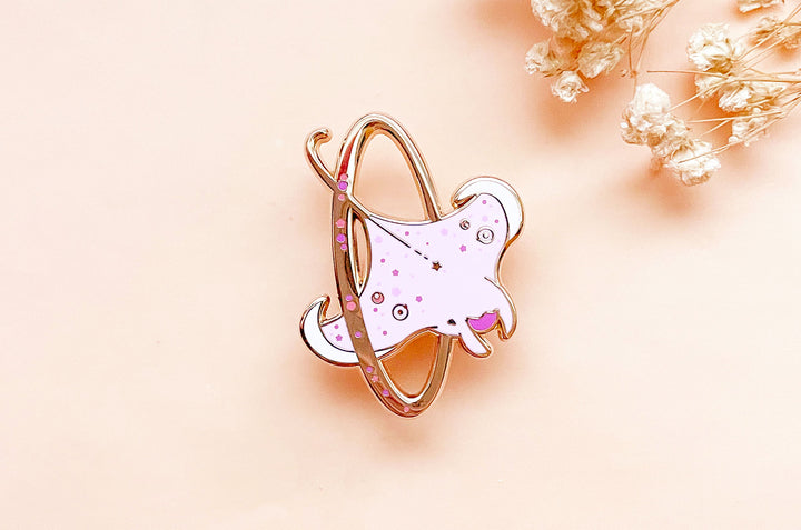 Cosmic Ray Enamel Pin