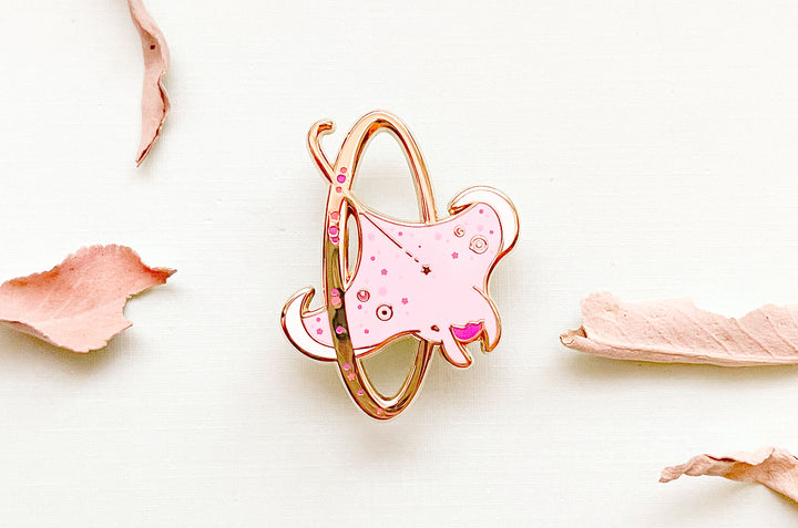 Cosmic Ray Enamel Pin