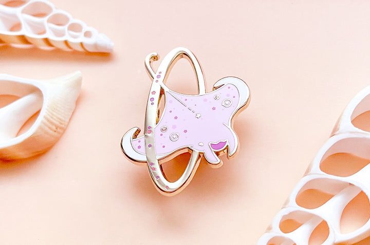 Cosmic Ray Enamel Pin