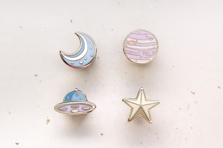Cosmic Objects Board Filler Enamel Pin Set