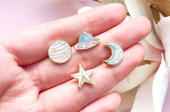 Cosmic Objects Board Filler Enamel Pin Set