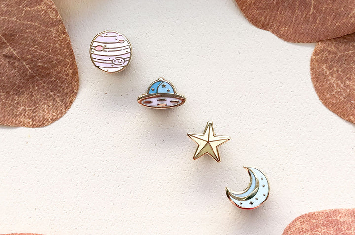 Cosmic Objects Board Filler Enamel Pin Set
