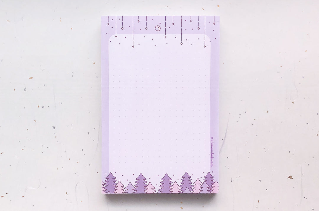 Stars and Trees Dotted Grid Notepad