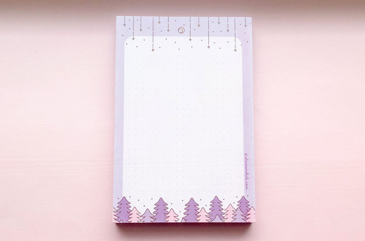 Stars and Trees Dotted Grid Notepad