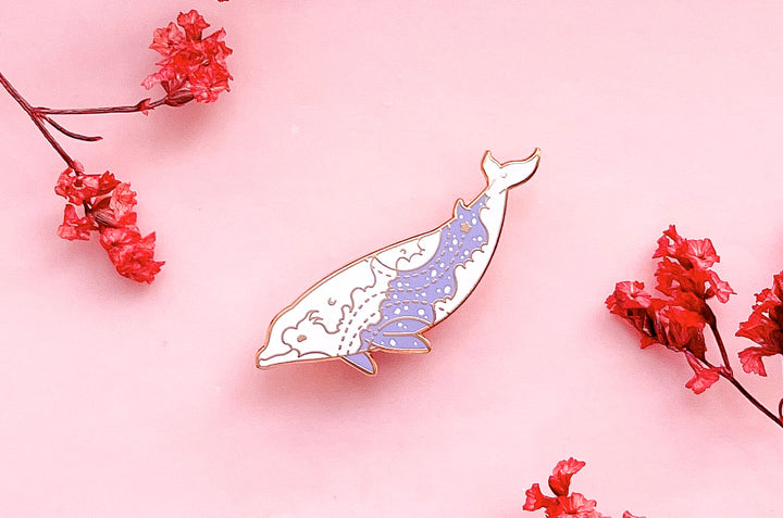 Cuvier's Beaked Whale Troposphere Enamel Pin