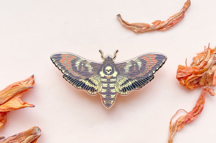 Death's Head Hawkmoth (Acherontia lachesis) Enamel Pin