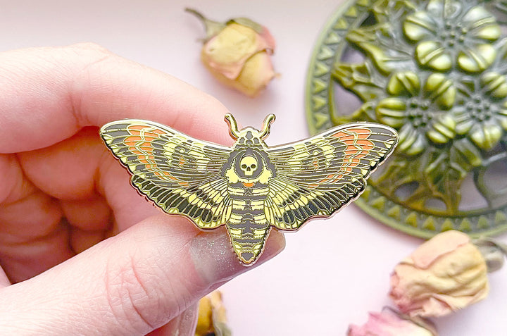 Death's Head Hawkmoth (Acherontia lachesis) Enamel Pin