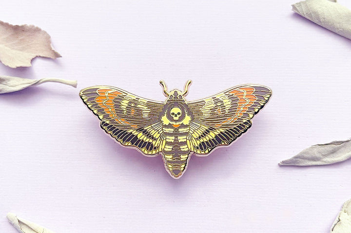 Death's Head Hawkmoth (Acherontia lachesis) Enamel Pin